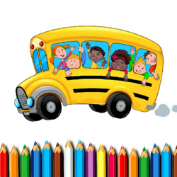 BTS School Bus Coloring Book