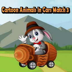 Cartoon Animals In Cars Match 3