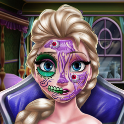 Elsa Scary Halloween Makeup