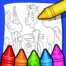 Farm Animals Coloring For Kids