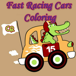 Fast Racing Cars Coloring