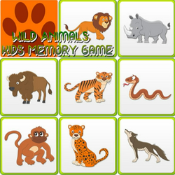 Kids Memory Wild Animals