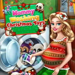 Mommy Washing Christmas Toys