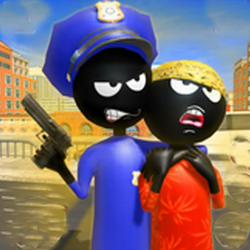 Stickman Police Vs Gangsters Street Fight